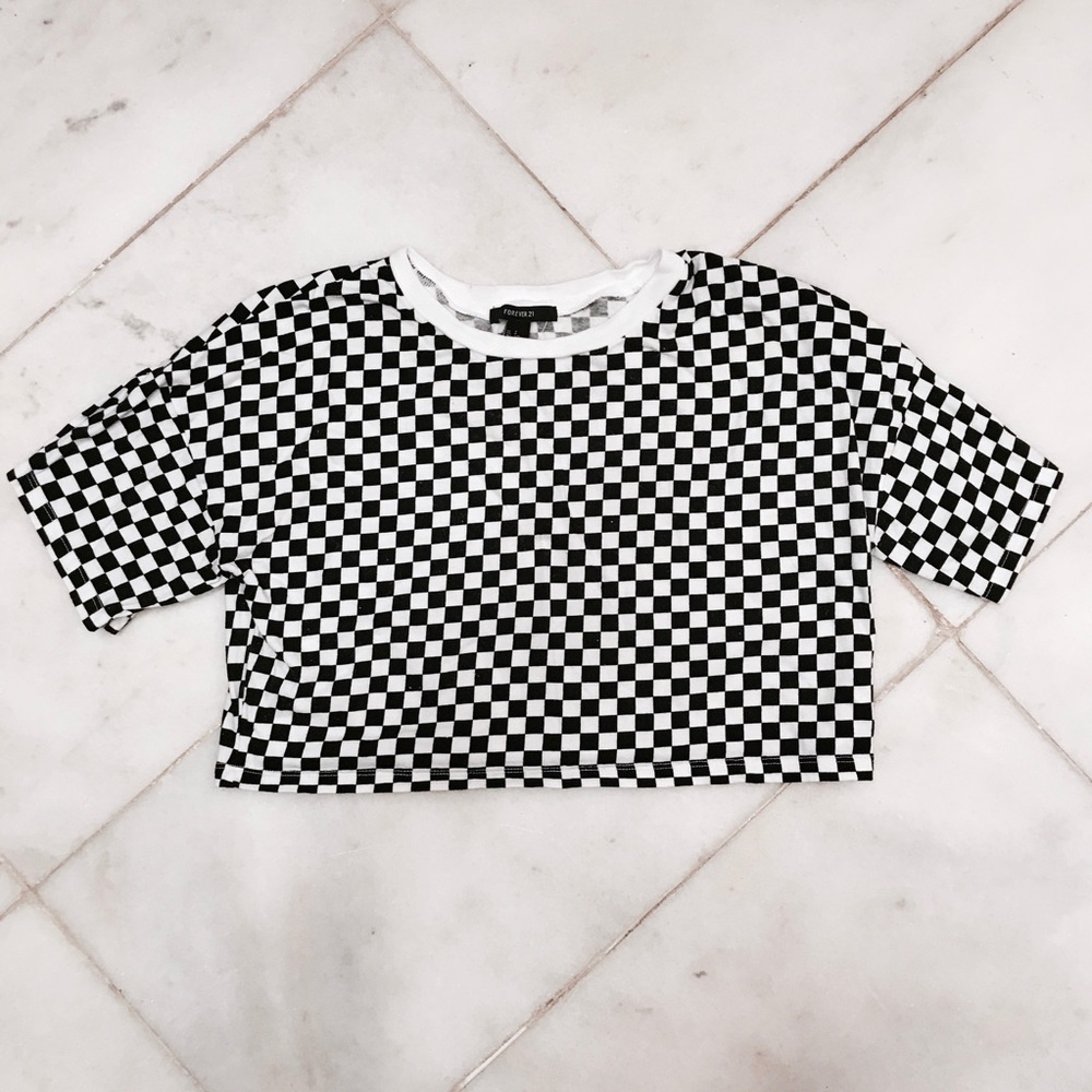 Checkered crop top